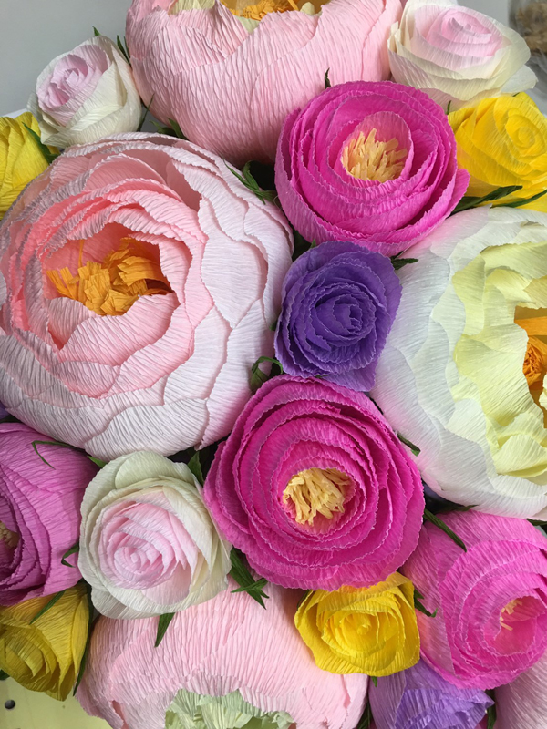 人造紙花、手工花、單朵、花束、材料、高級進口紙、皺紋紙製作、完全客製--花束系列
